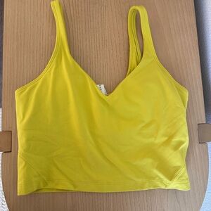 Yellow Strappy Lululemon Crop Top